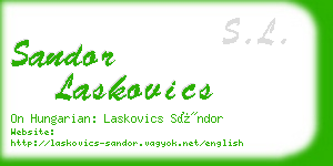 sandor laskovics business card